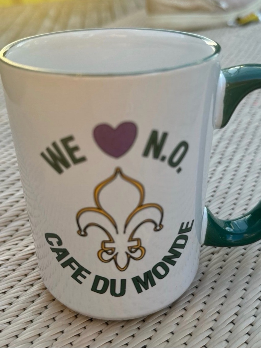 Cafe Du Monde Hurricane Katrina Souvenir New Orleans Beignet Coffee Mug 2005
